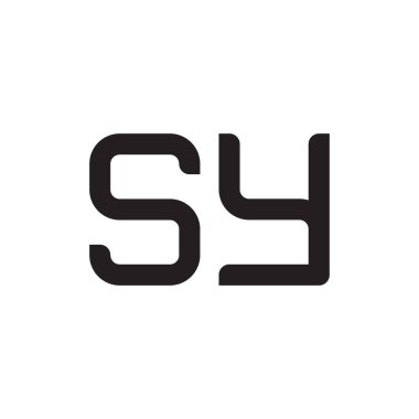 sy ilk harf vektör logo simgesi