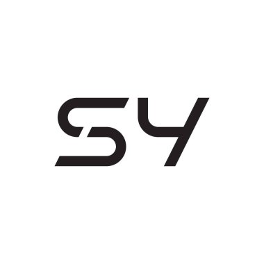 sy ilk harf vektör logo simgesi