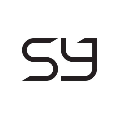 sy ilk harf vektör logo simgesi