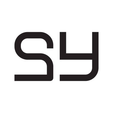 sy ilk harf vektör logo simgesi