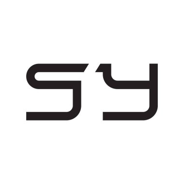 sy ilk harf vektör logo simgesi
