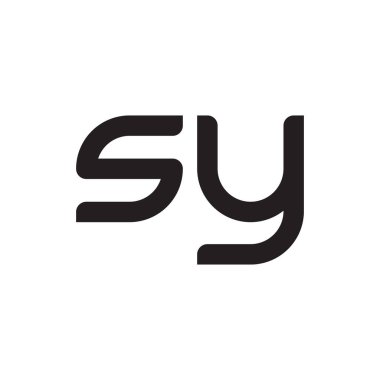 sy ilk harf vektör logo simgesi