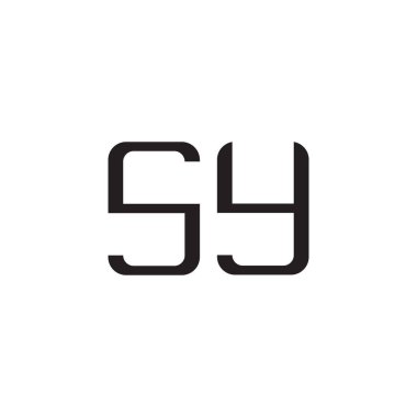 sy ilk harf vektör logo simgesi