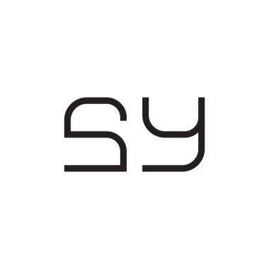 sy ilk harf vektör logo simgesi