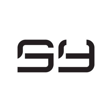 sy ilk harf vektör logo simgesi