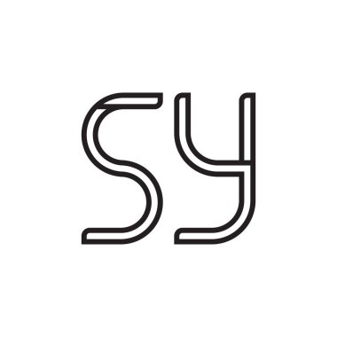 sy ilk harf vektör logo simgesi