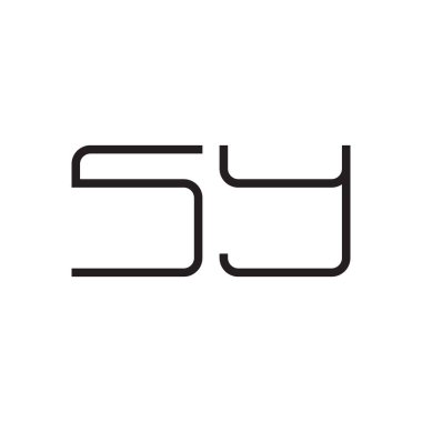 sy ilk harf vektör logo simgesi