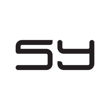 sy ilk harf vektör logo simgesi