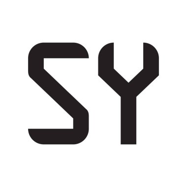 sy ilk harf vektör logo simgesi