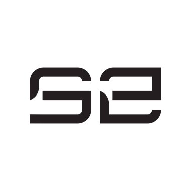 sz ilk harf vektör logosu simgesi