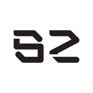sz ilk harf vektör logosu simgesi