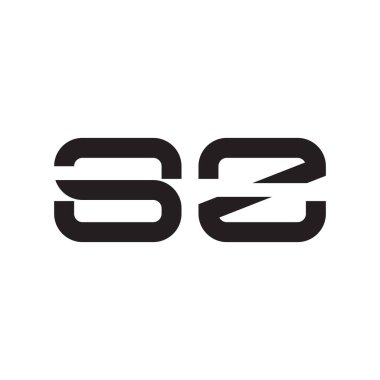 sz ilk harf vektör logosu simgesi