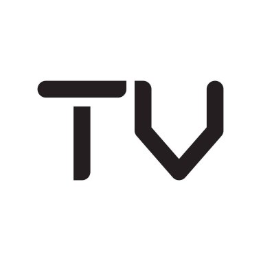 TV ilk harf vektör logo simgesi