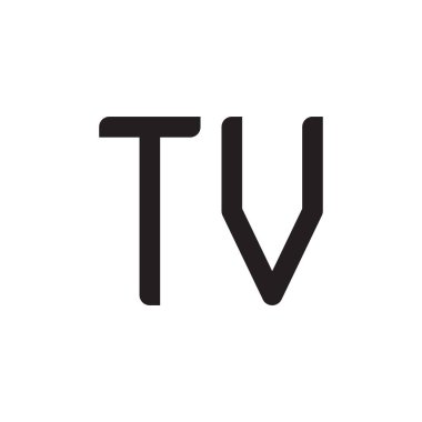 TV ilk harf vektör logo simgesi