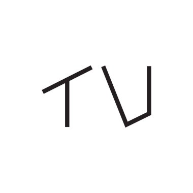 TV ilk harf vektör logo simgesi
