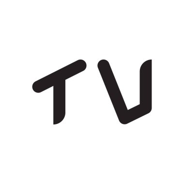 TV ilk harf vektör logo simgesi