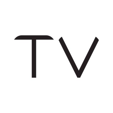 TV ilk harf vektör logo simgesi