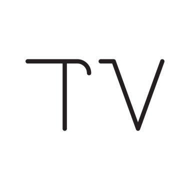 TV ilk harf vektör logo simgesi