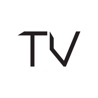 TV ilk harf vektör logo simgesi