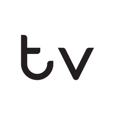 TV ilk harf vektör logo simgesi