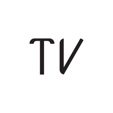 TV ilk harf vektör logo simgesi