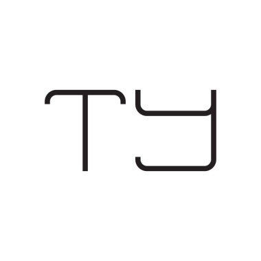 ty ilk harf vektör logo simgesi