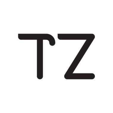 tz ilk harf vektör logo simgesi
