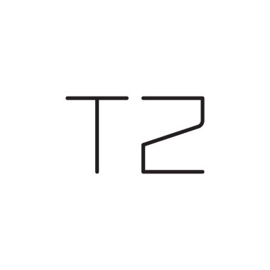 tz ilk harf vektör logo simgesi