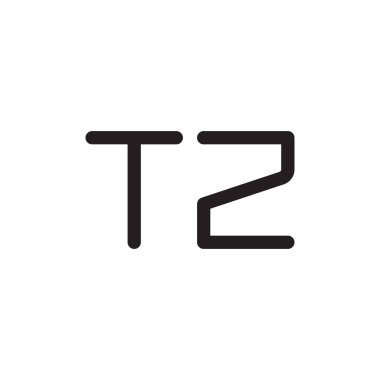 tz ilk harf vektör logo simgesi
