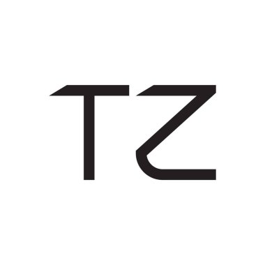 tz ilk harf vektör logo simgesi