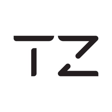 tz ilk harf vektör logo simgesi