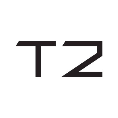 tz ilk harf vektör logo simgesi