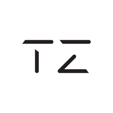 tz ilk harf vektör logo simgesi