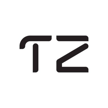 tz ilk harf vektör logo simgesi