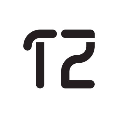 tz ilk harf vektör logo simgesi