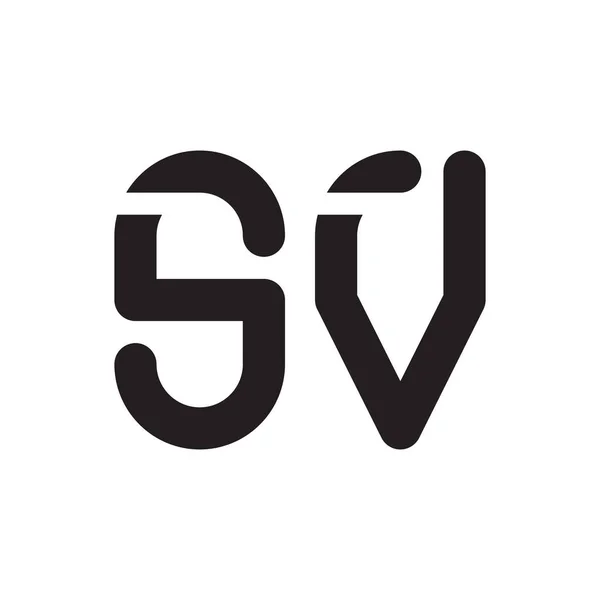 Sv初期文字ベクトルロゴアイコン — ストックベクタ