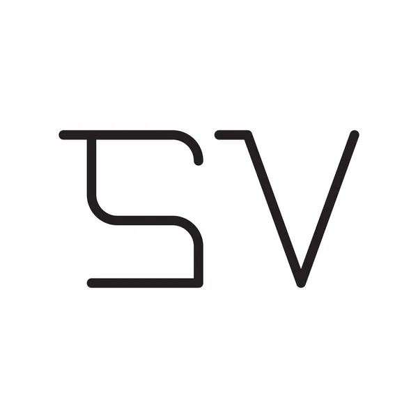 Sv初始字母向量标志图标 — 图库矢量图片