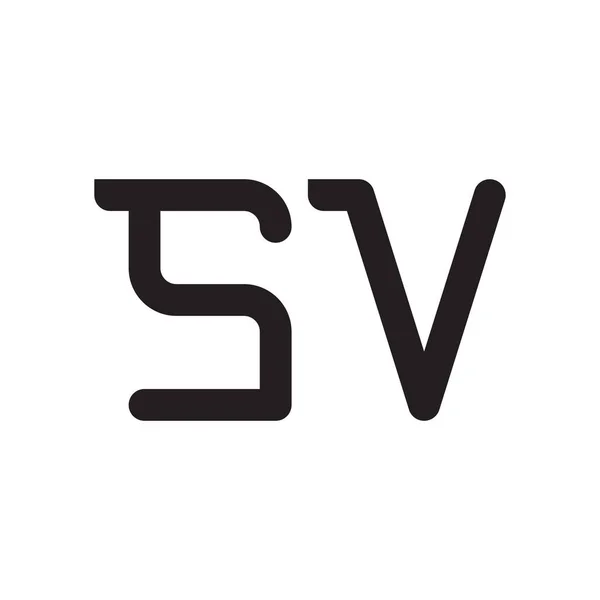 Sv初期文字ベクトルロゴアイコン — ストックベクタ