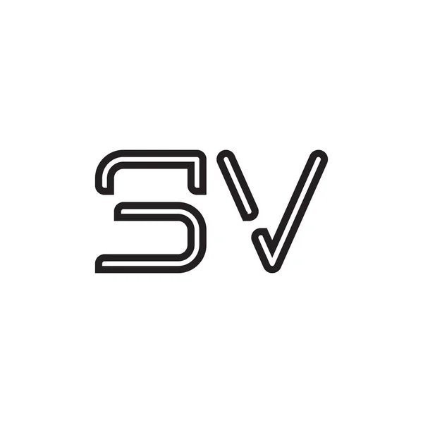 Ícone Logotipo Vetor Letra Inicial — Vetor de Stock