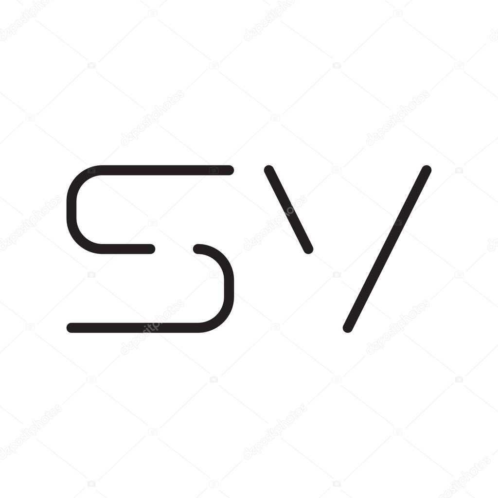 sv initial letter vector logo icon