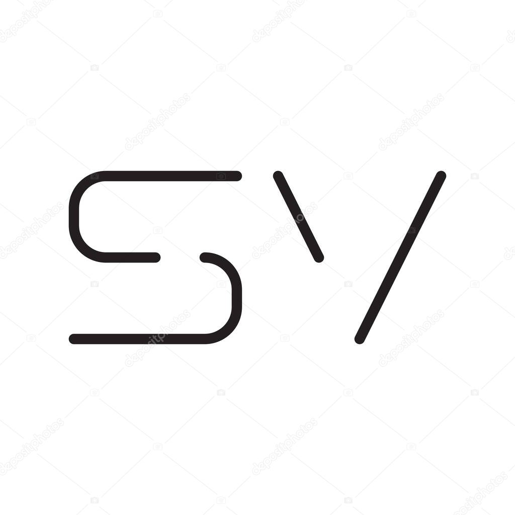 Sv initial letter vector logo icon
