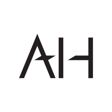 ah ilk harf vektör logosu simgesi