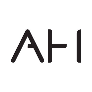 ah ilk harf vektör logosu simgesi