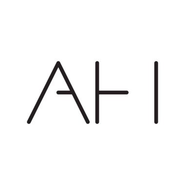 ah ilk harf vektör logosu simgesi