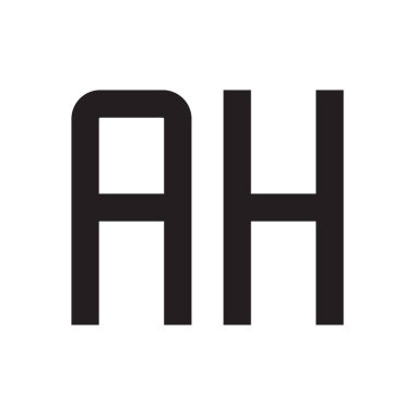 ah ilk harf vektör logosu simgesi