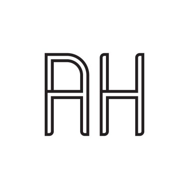 ah ilk harf vektör logosu simgesi