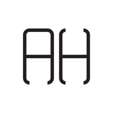 ah ilk harf vektör logosu simgesi