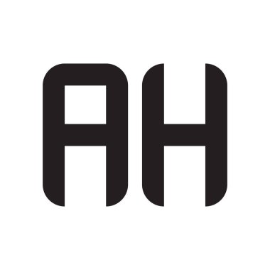 ah ilk harf vektör logosu simgesi