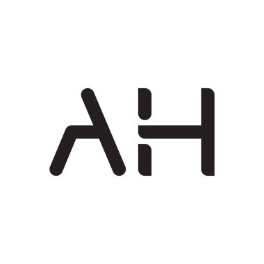 ah ilk harf vektör logosu simgesi
