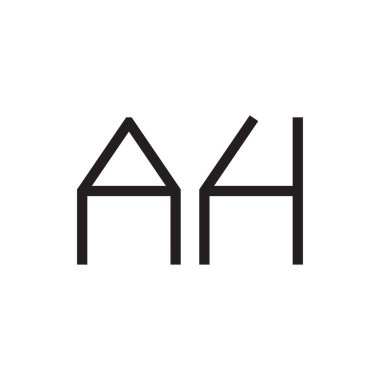 ah ilk harf vektör logosu simgesi